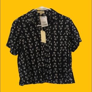 buttonup shirt with frenchie design